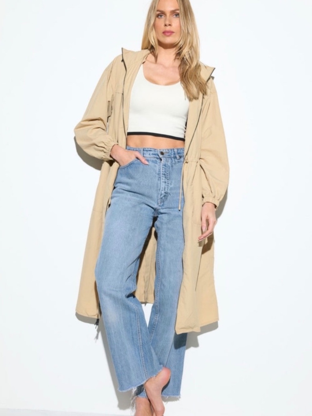 NWT Spiritual Gangster Delancey Trench Coat Size Large